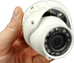 AHD видеокамера на Транспорт (Белая) 1.0 Mpx с микрофоном