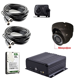 Комплект видеонаблюдения для школьного автобуса ПП РФ №969