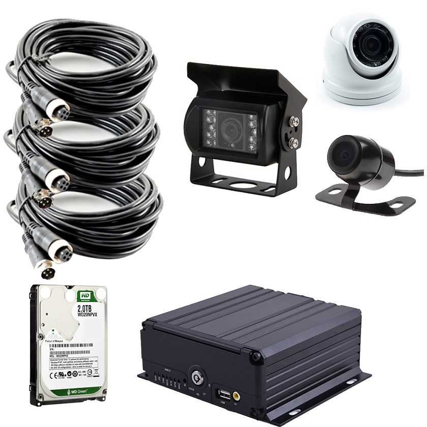 Комплект видеонаблюдения для мусоровоза